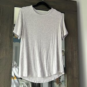 Lululemon light grey rubbed super soft tee